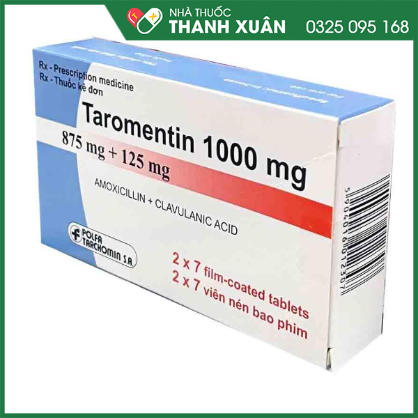 Taromentin 1000mg điều trị trường hợp nhiễm trùng